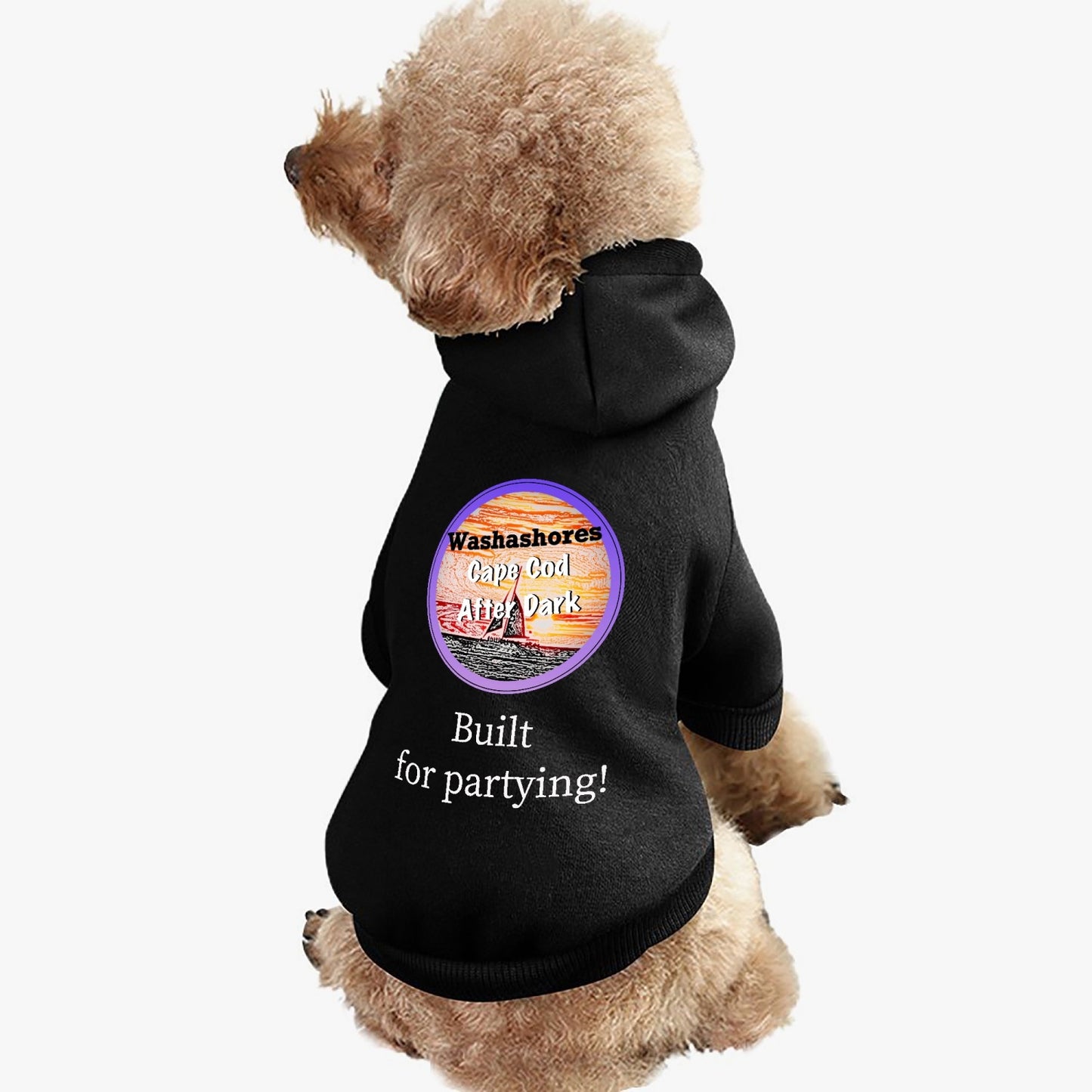 Hooded Pet Sweater - Washashores "Built for Partying"