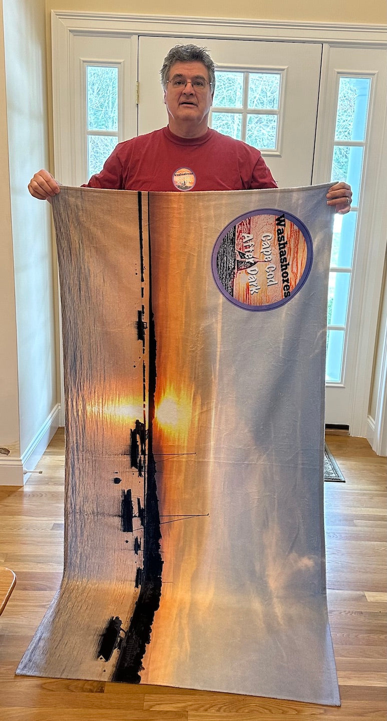 Giant Beach Towel with Cape Cod Sunset