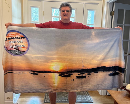 Giant Beach Towel with Cape Cod Sunset