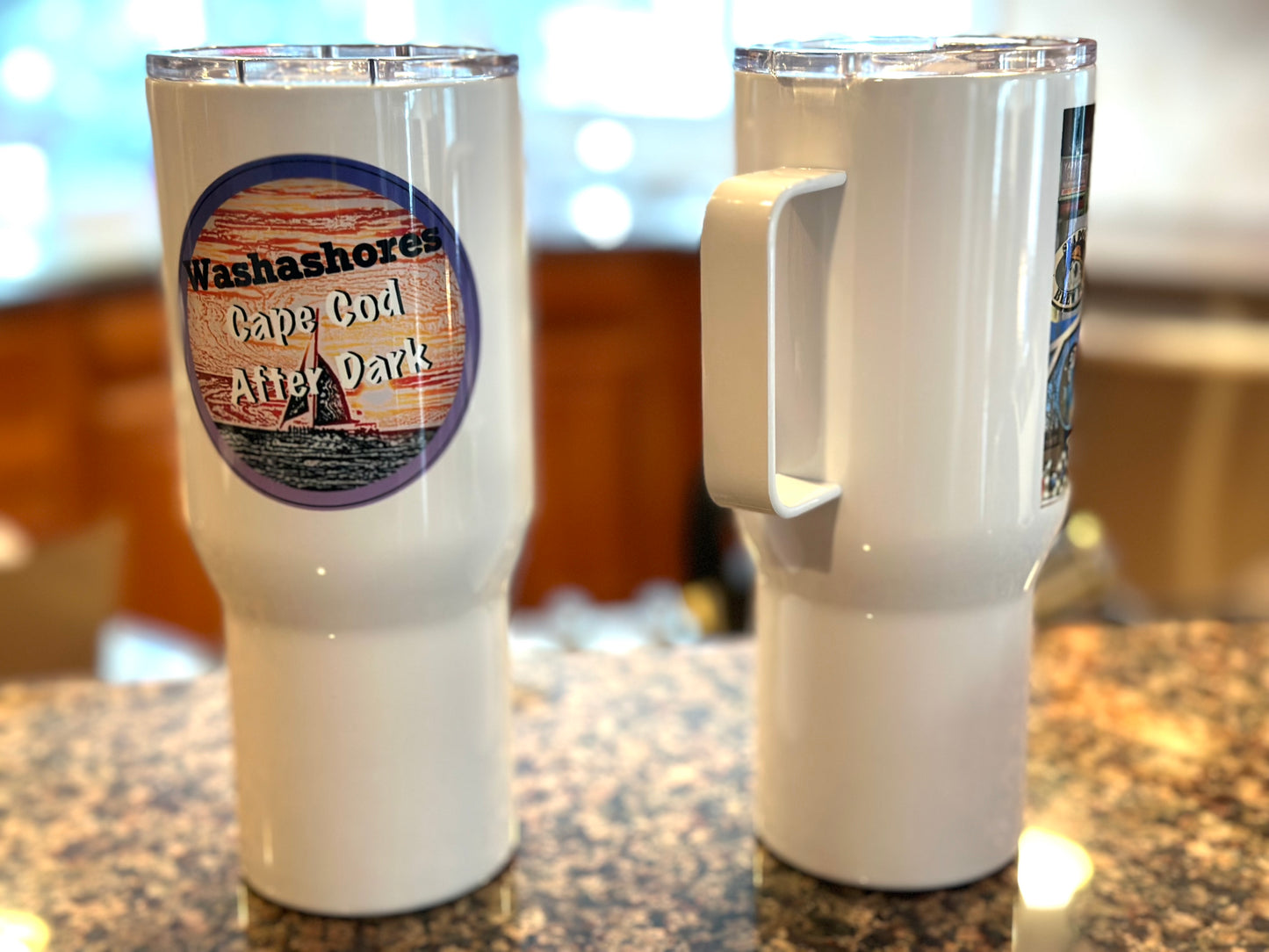 Big Travel Mug with Washashores Logo