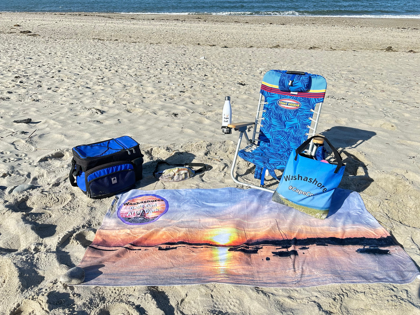 Giant Beach Towel with Cape Cod Sunset