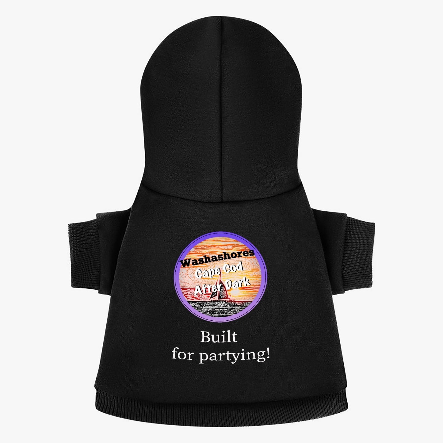 Hooded Pet Sweater - Washashores "Built for Partying"