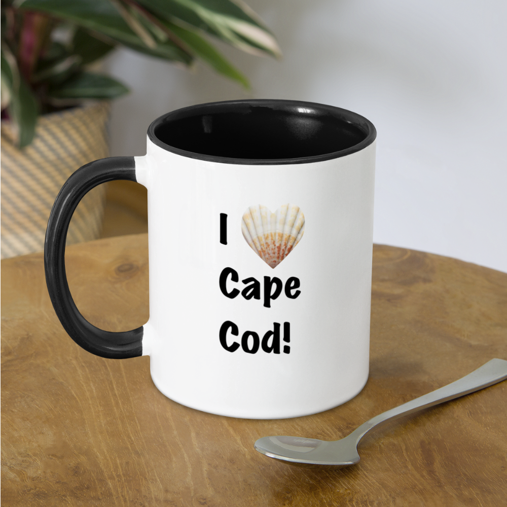 Two-tone Coffee Mug--I Love Cape Cod - white/black