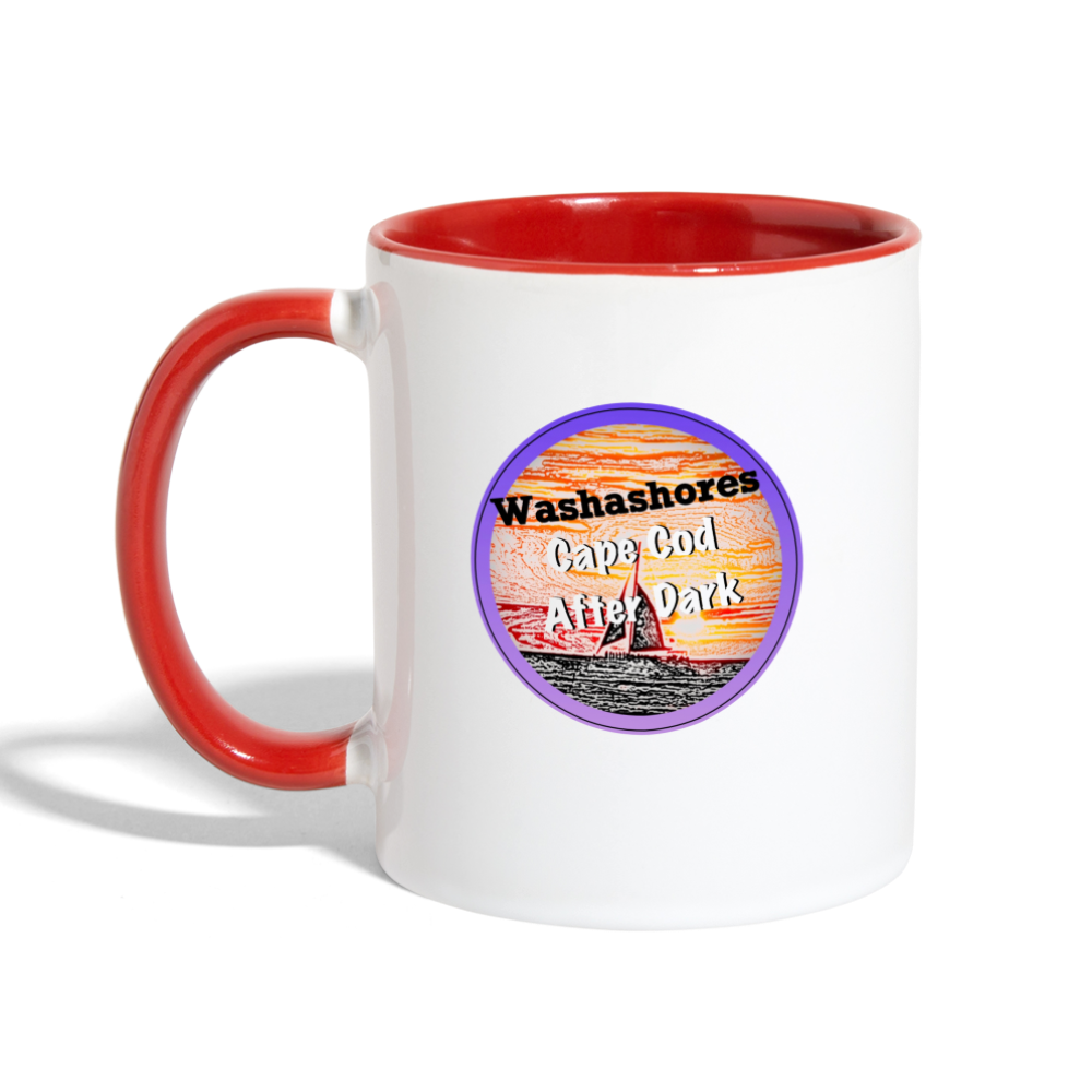 Two-Tone Coffee Mug - Not born on the Cape, but... - white/red