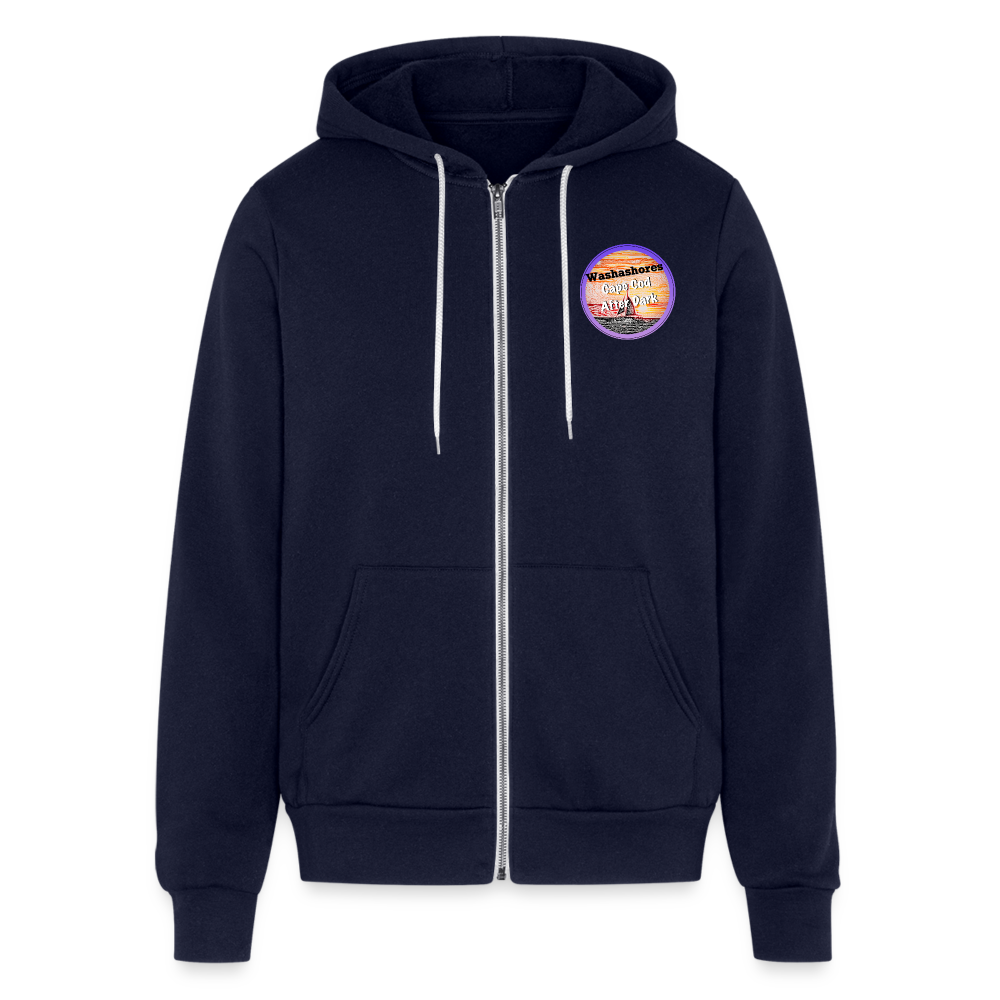 Bella + Canvas Unisex Full Zip Hoodie - navy