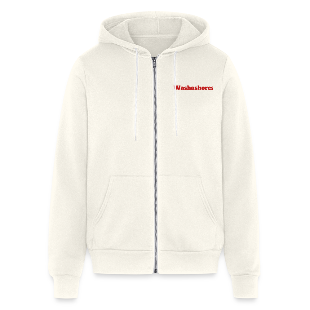 Bella + Canvas Unisex Full Zip Hoodie - vintage white