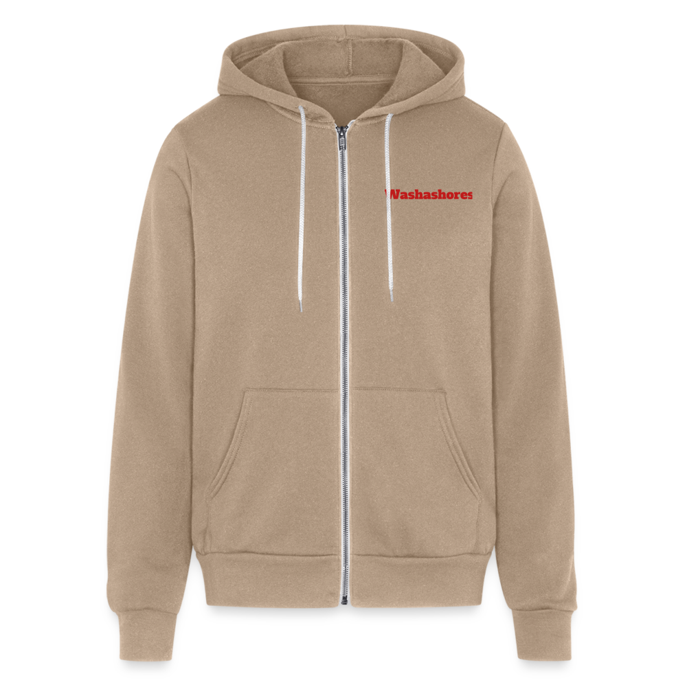 Bella + Canvas Unisex Full Zip Hoodie - tan