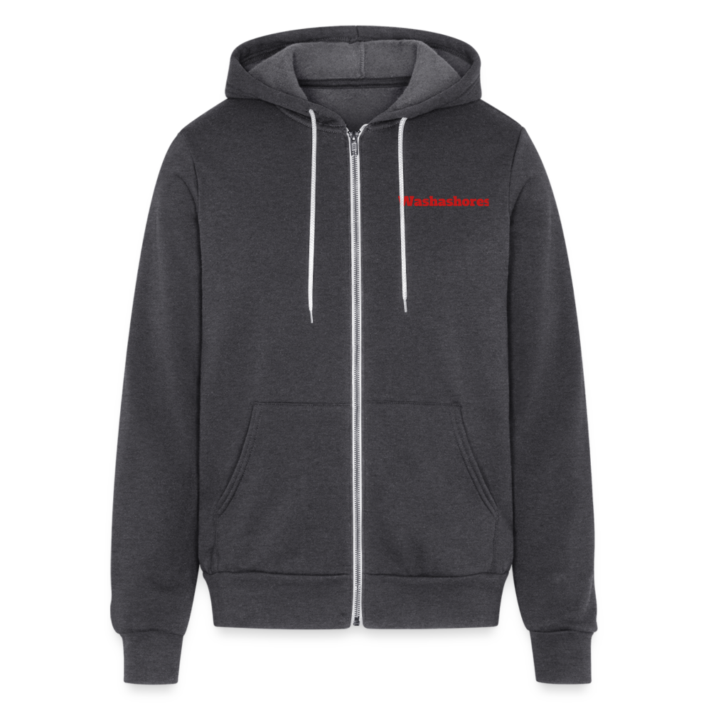 Bella + Canvas Unisex Full Zip Hoodie - charcoal grey