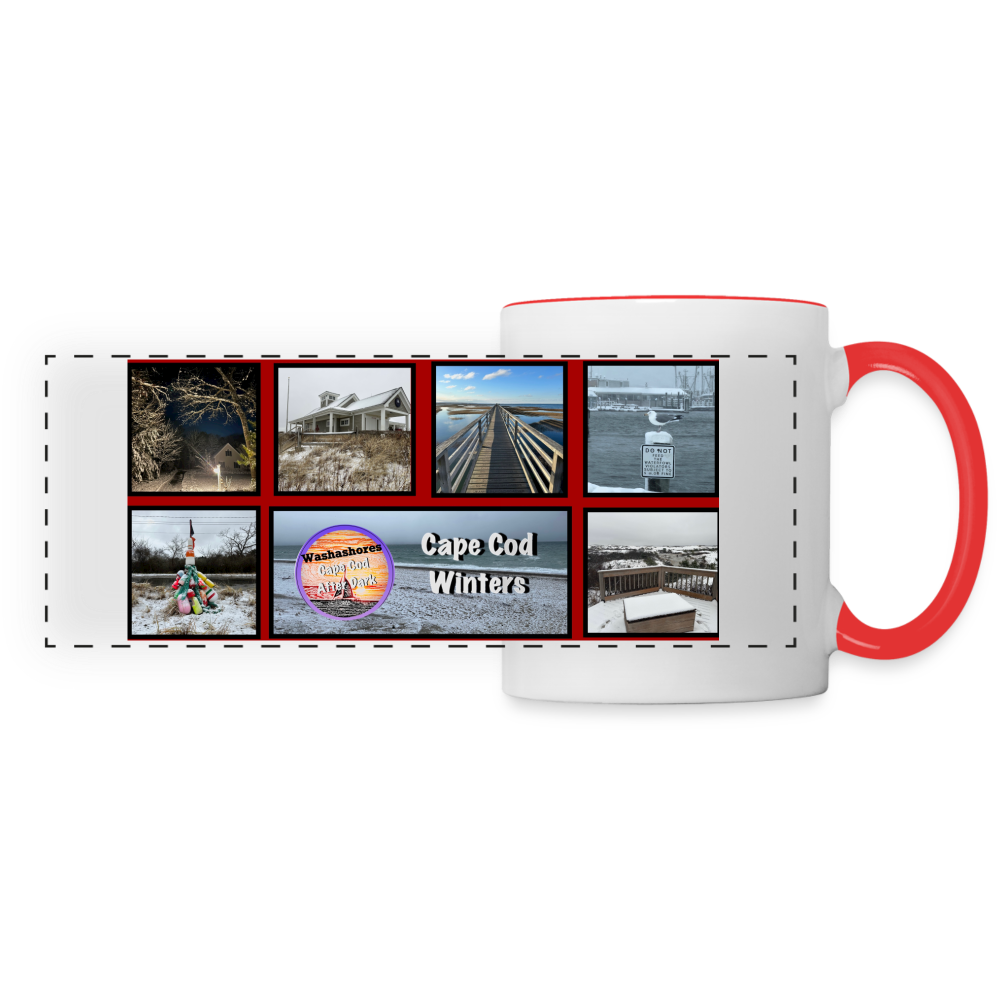 Panoramic Mug -- Winter Scenes - white/red