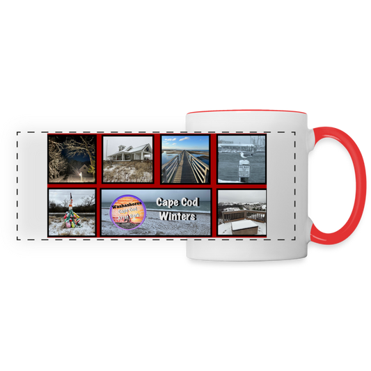 Panoramic Mug -- Winter Scenes - white/red