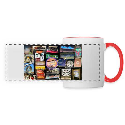 Panoramic Mug -- Signs of Cape Cod - white/red